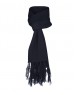 Wool Blend Plain Muffler Black